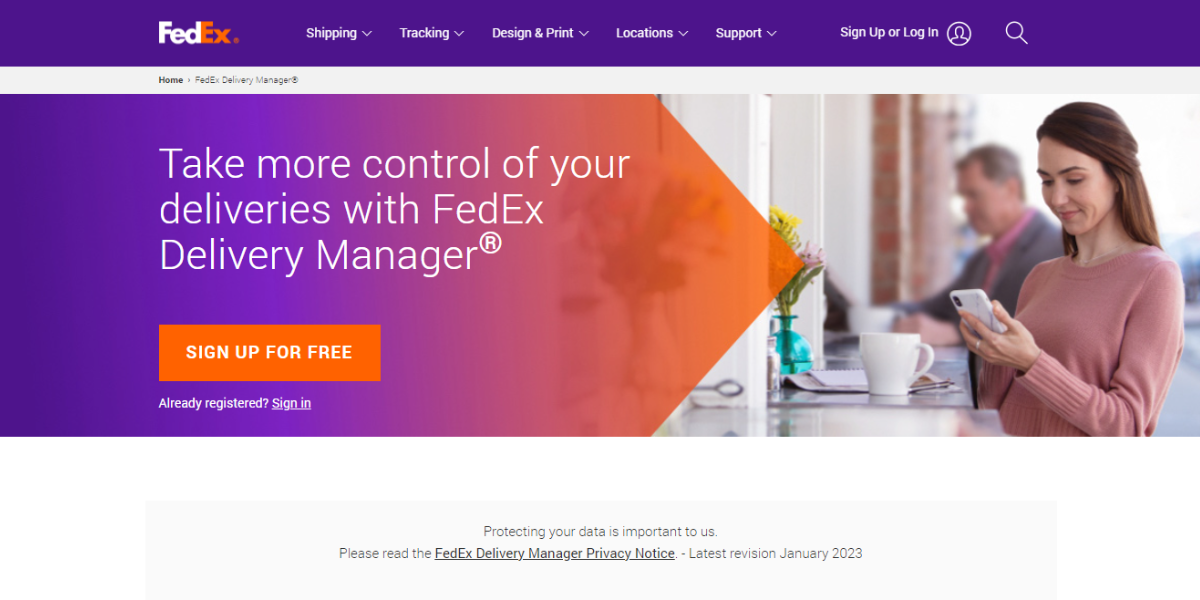 FedEx Delivery Manager Enhancing Delivery Experience