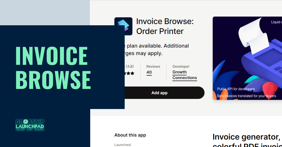 Shopify Invoice App: Invoice Browse