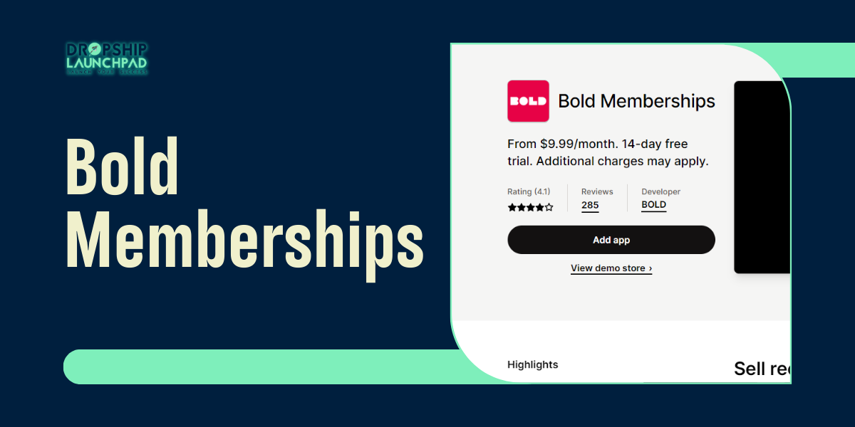 Shopify membership App- Bold Memberships