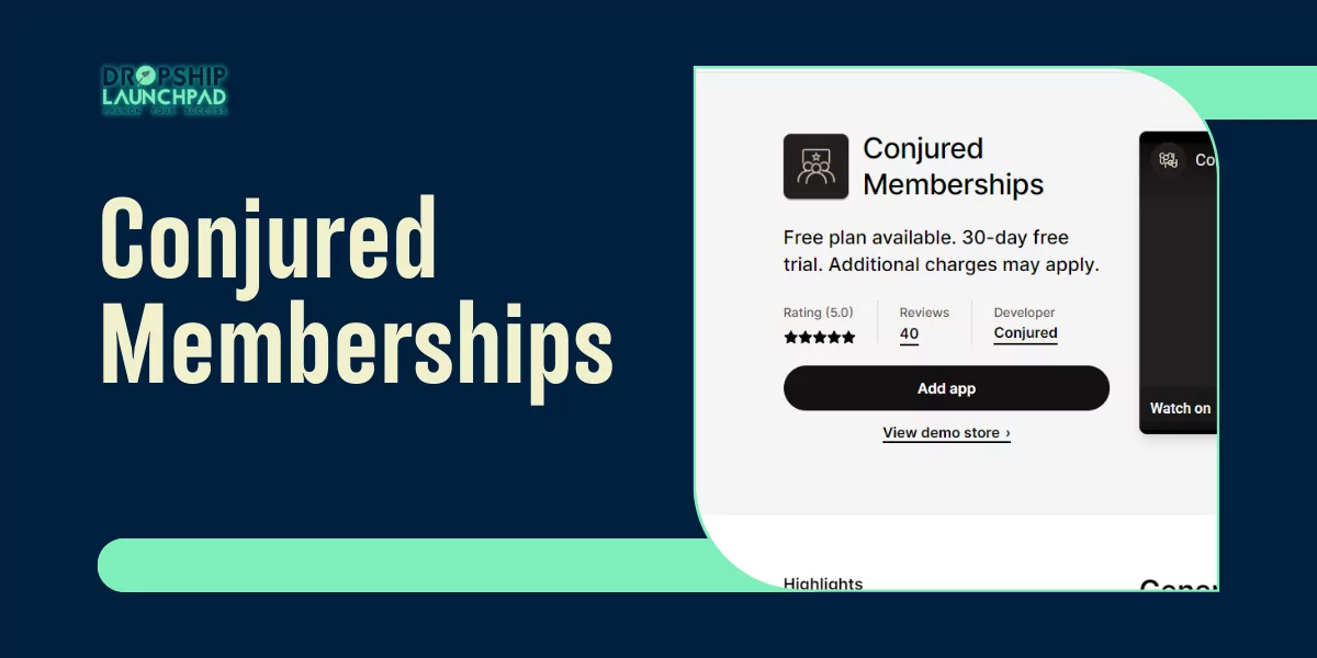 Shopify membership App- Conjured Memberships