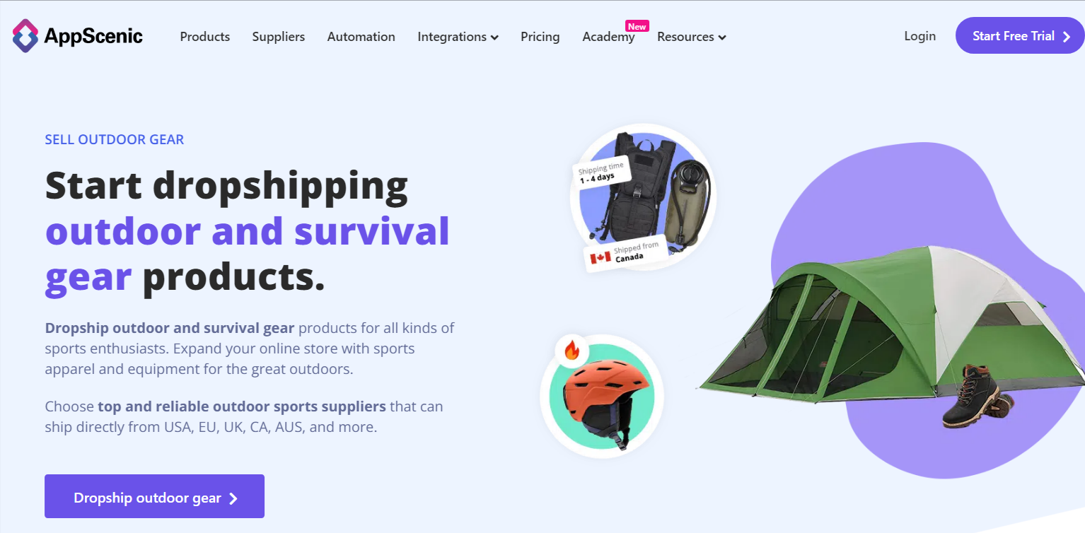 Best Survival Gear Dropshipping Suppliers: AppScenic