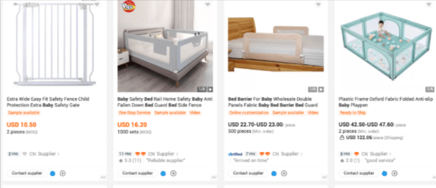 Best dropshipping Baby Products: Baby Bed Barrier