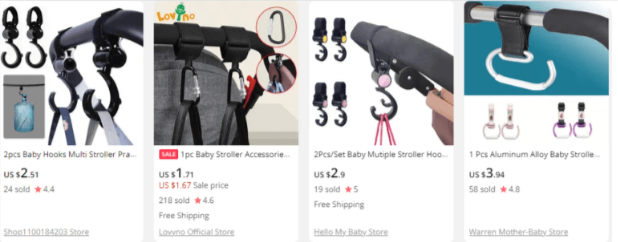 Best dropshipping Baby Products: Baby Stroller Hooks