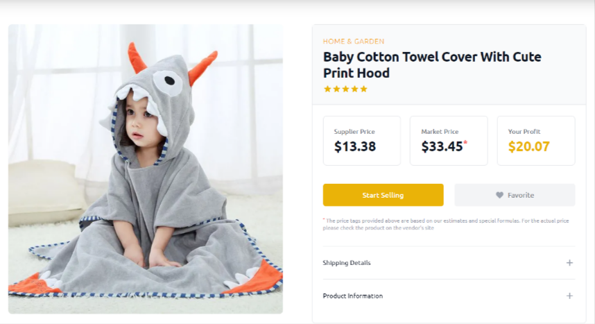 Best Kidswear Dropshipping Products: Baby Towels