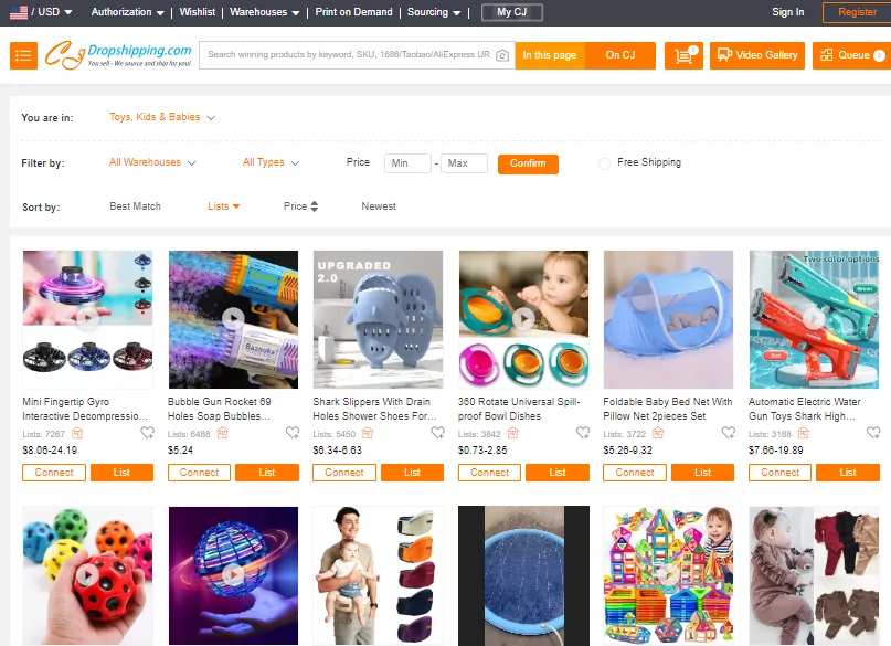 Best Baby Products Dropshipping Suppliers: CJDropshipping