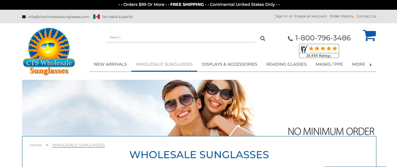 CTS Wholesale Glasses - A Quarter Century of Excellence in Sunglasses Supply