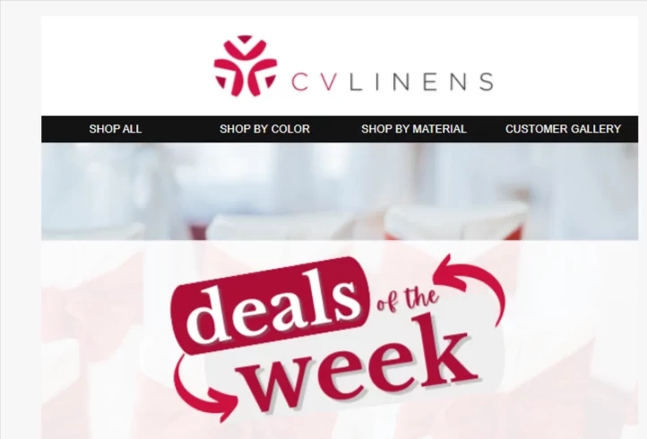 Shopify kitchen stores: CV Linens