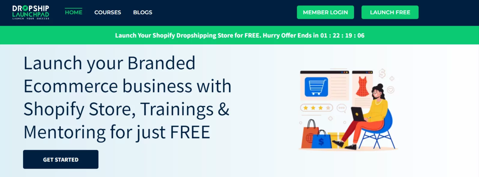 Drone Shopify website product sourcing on Dropship Launchpad