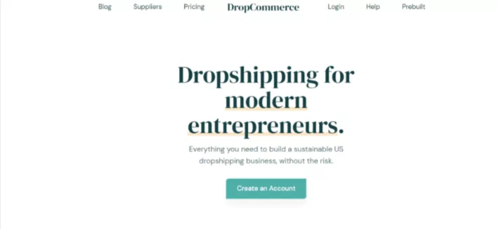 US dropshipping suppliers for Shopify: DropCommerce Review