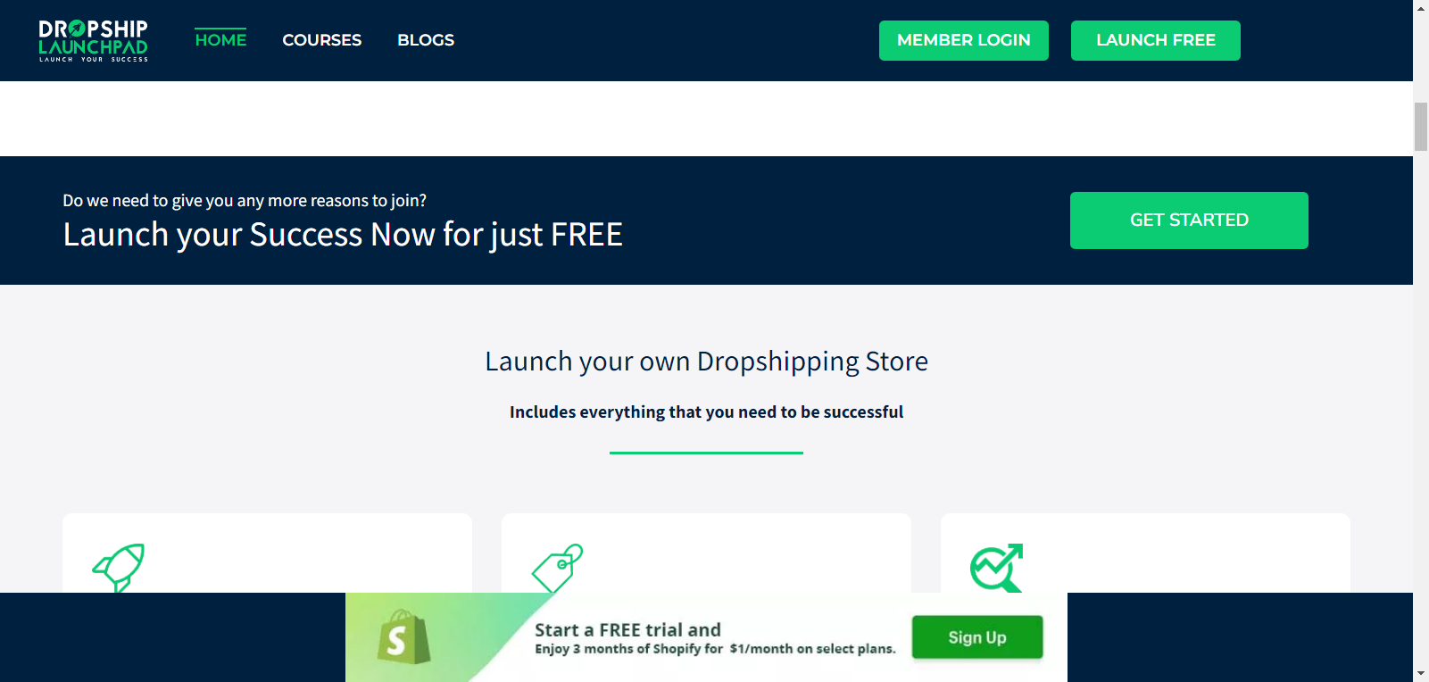 What are the advantages of Shopify dropshipping stores by DropShip Launchpad?