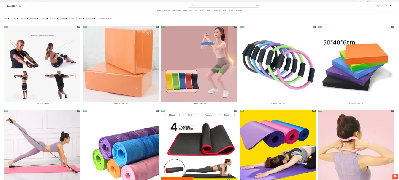 FashionTIY - Wholesale Dropshipping Supplier for Yoga Wear