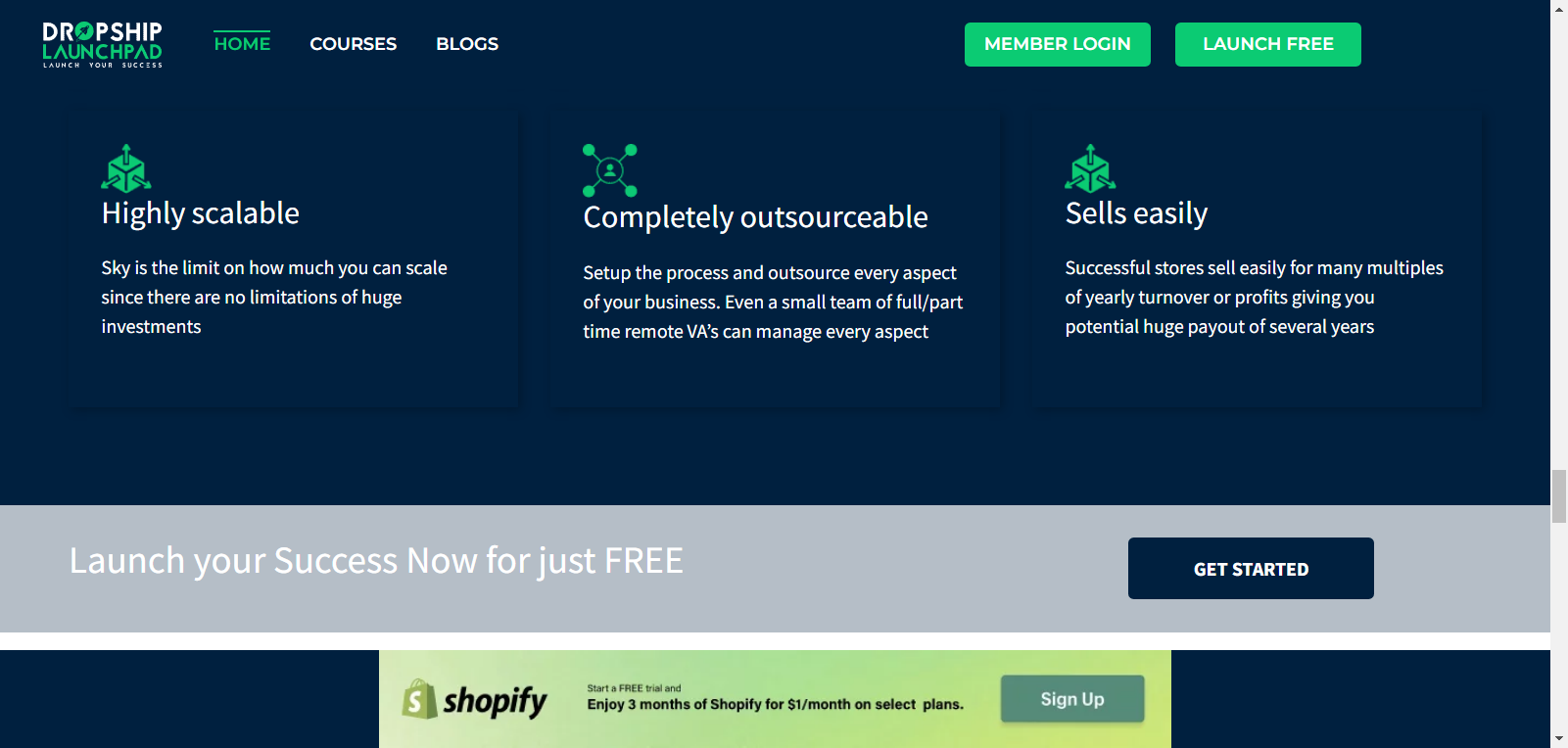 Get a free beauty premium Shopify website from DROPSHIP LAUNCHPAD.