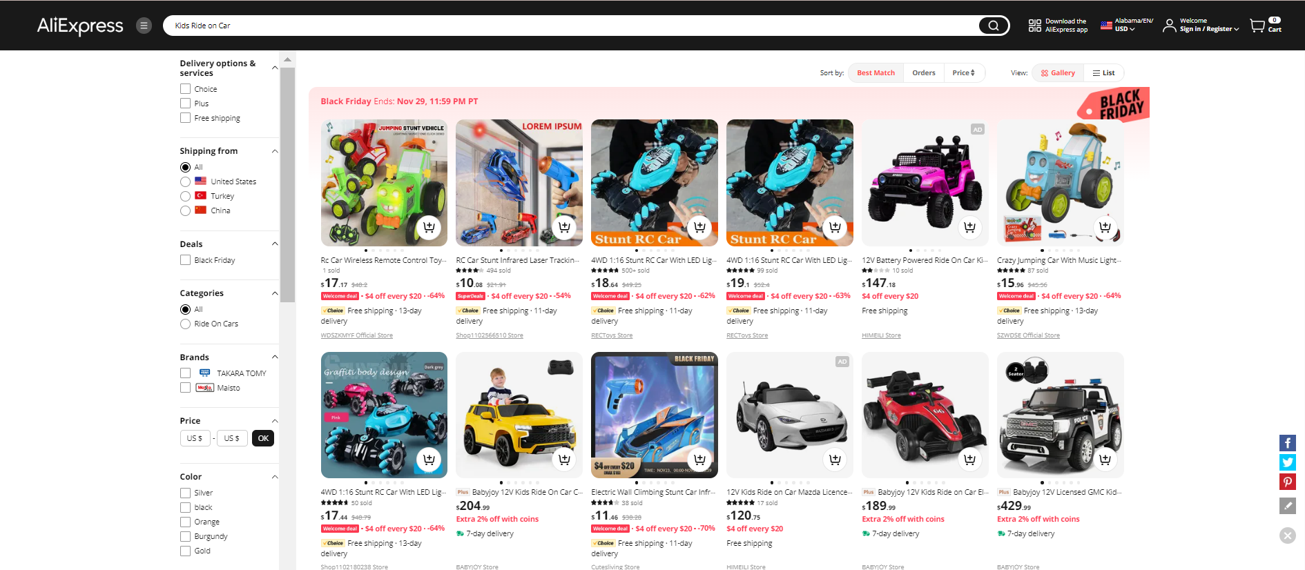 Ten Best Toys Dropshipping Products 2024: kid's car