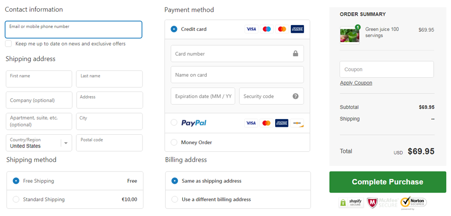 Optimize Checkout Process