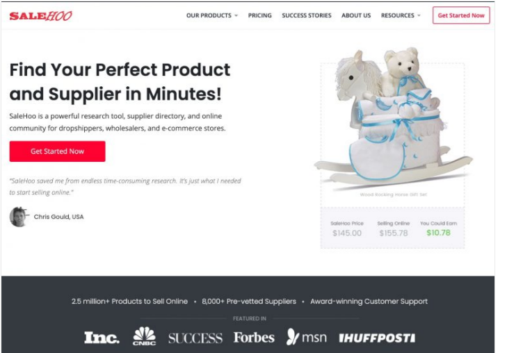 Free Dropshipping Suppliers for Shopify: SaleHoo