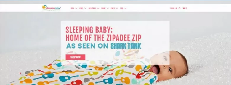 Baby dropshipping stores: SleepingBaby.com