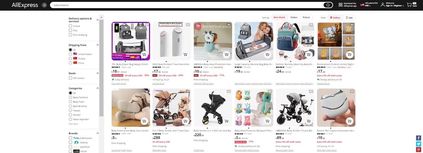 Best Baby Products Dropshipping Suppliers: Temu