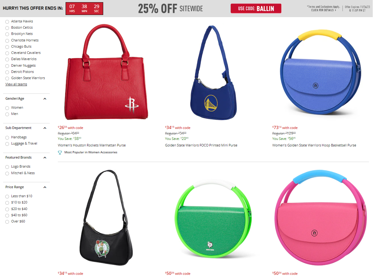 Top-Selling NBA Bags and Purses