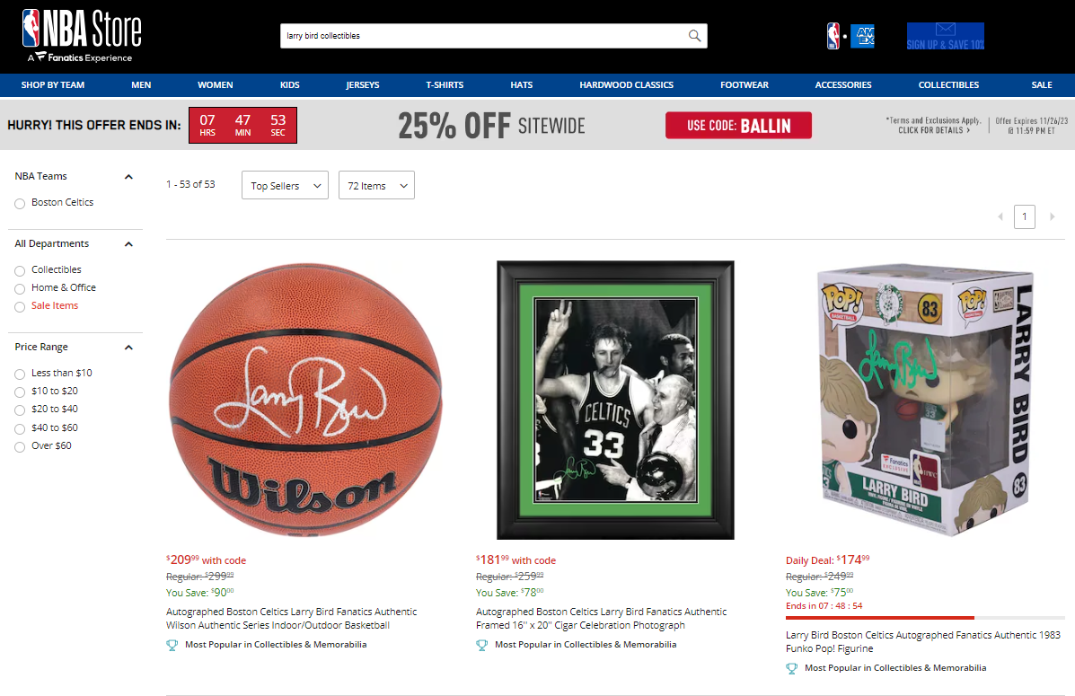 Top-Selling NBA Collectibles: