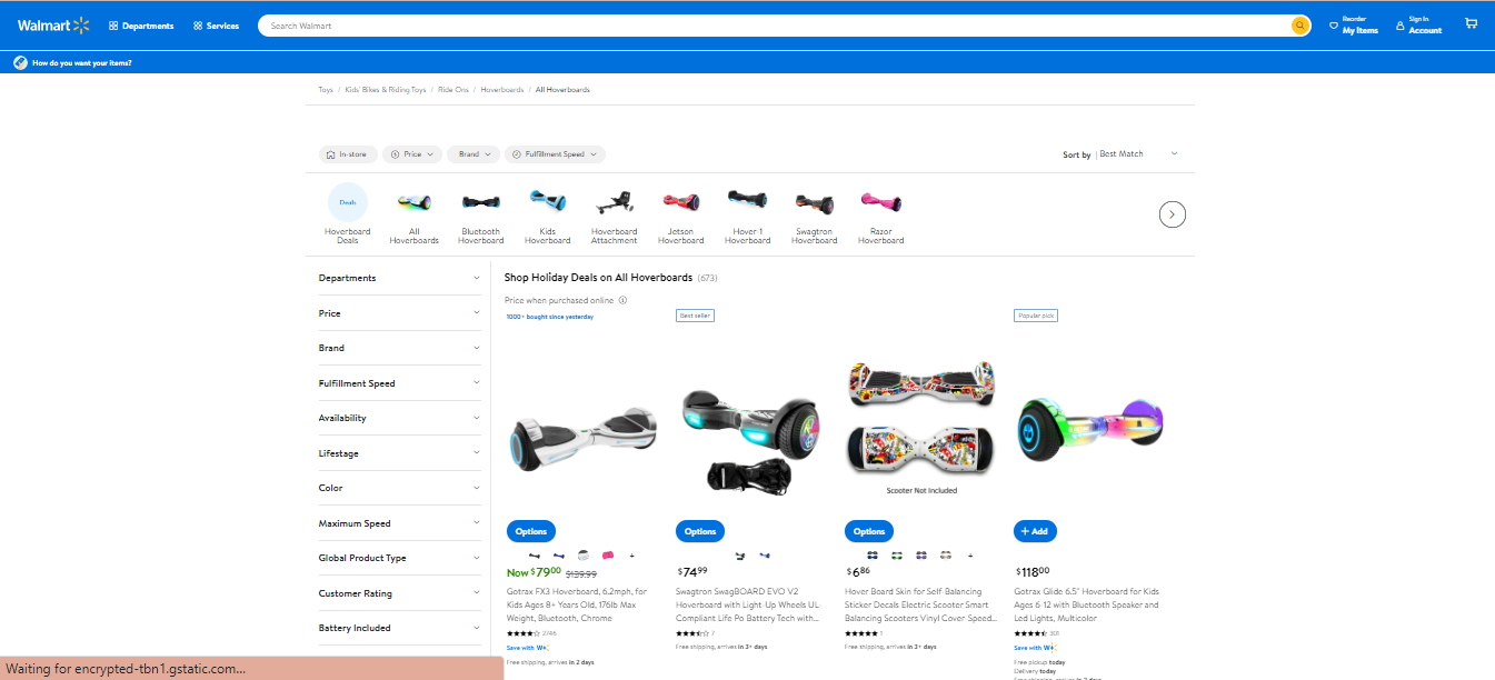 Best Hoverboard Dropshipping Suppliers: Walmart