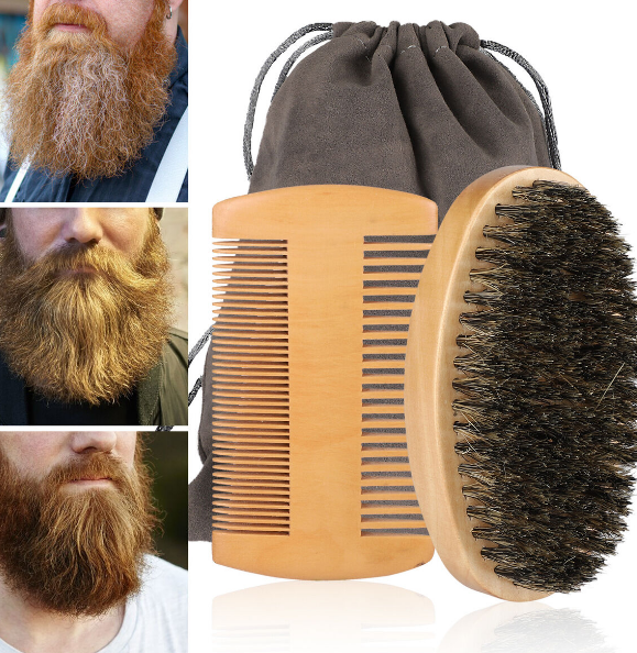 Best Beard Care Dropshipping Products 5: Wooden Beard Comb Set