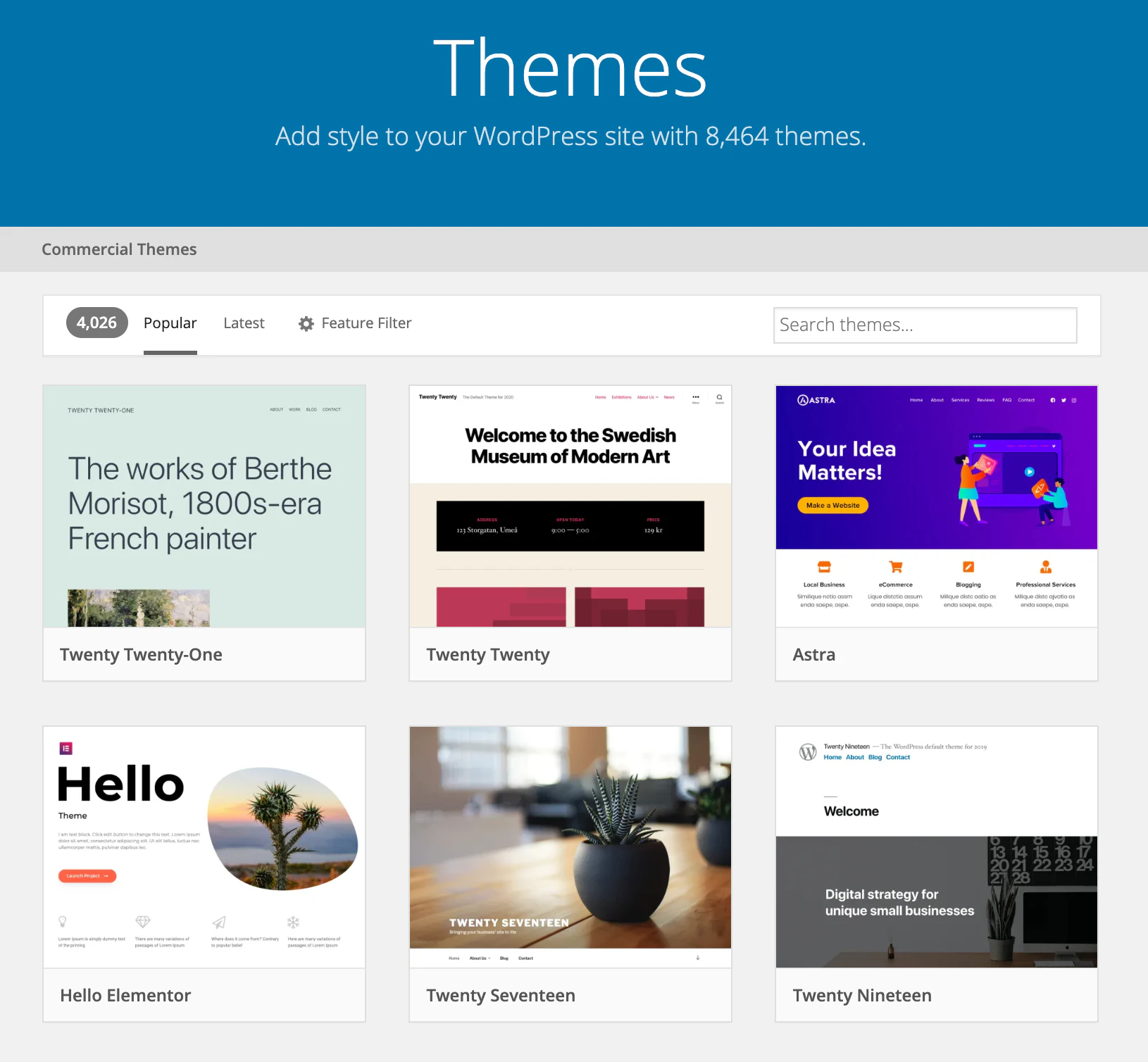 WordPress Themes: