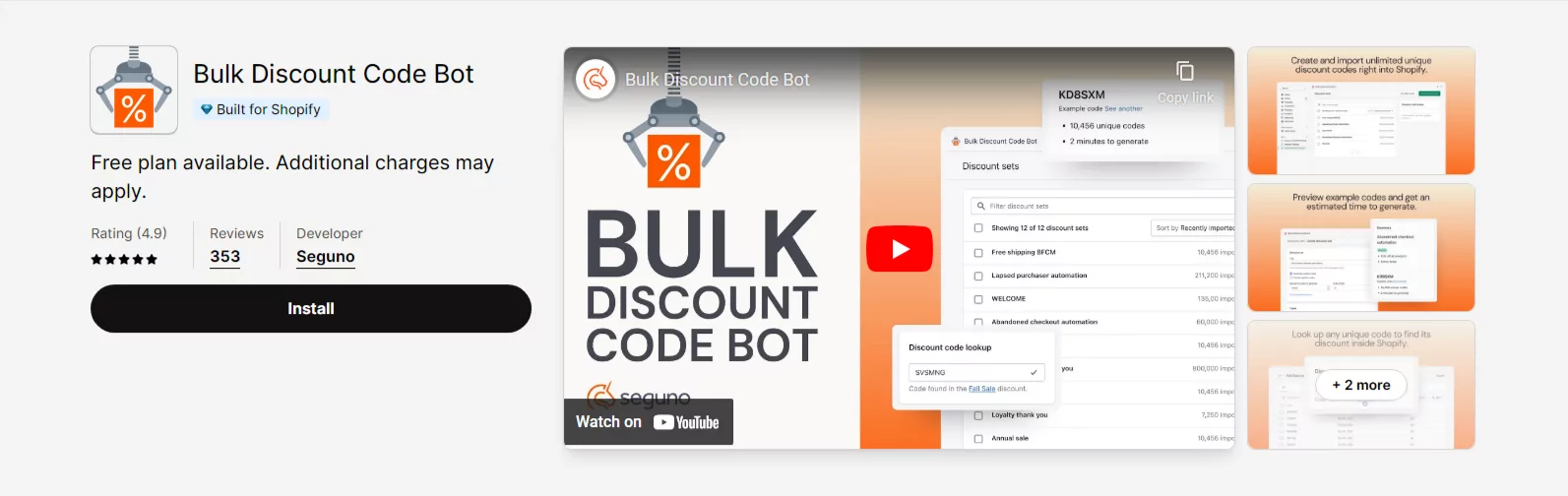 Bulk Discount Code Bot: Shopify App Overview
