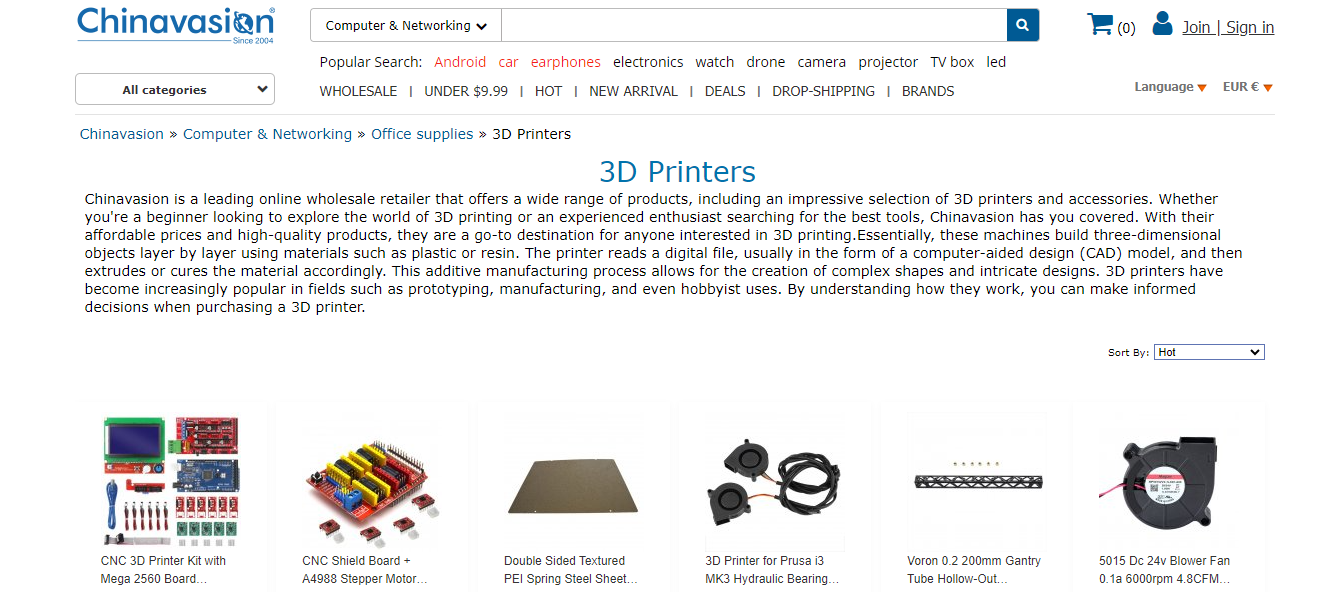 Best 3D Printer Dropshipping Suppliers: China Vasion
