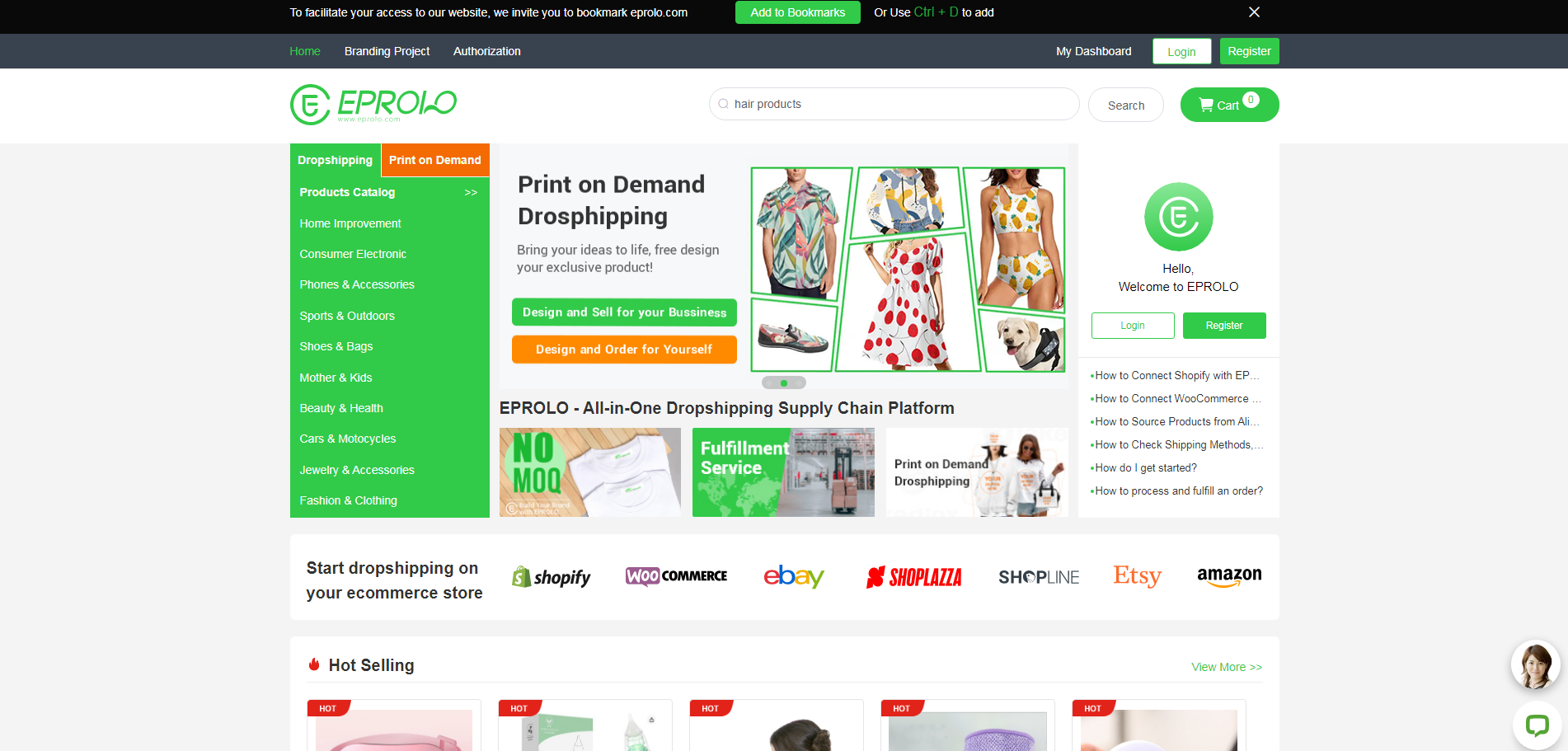 8 Best Hair Salon Dropshipping Suppliers 8: EPROLO