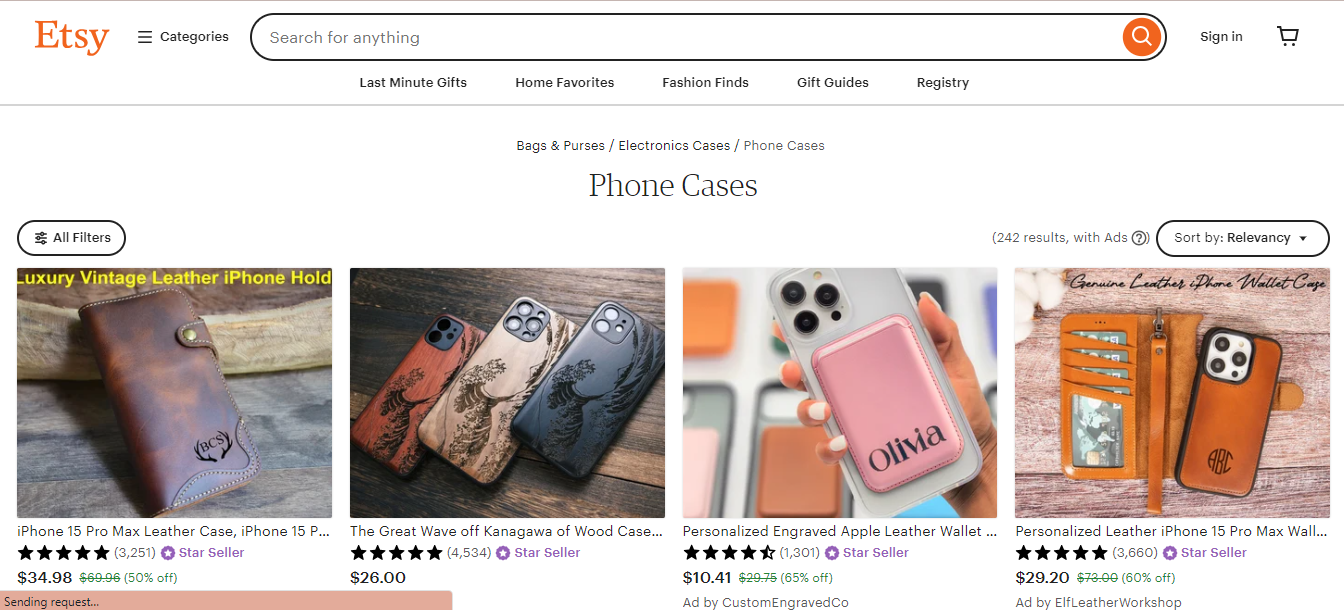 Etsy: Crafting Uniqueness in Phone Case Dropshipping