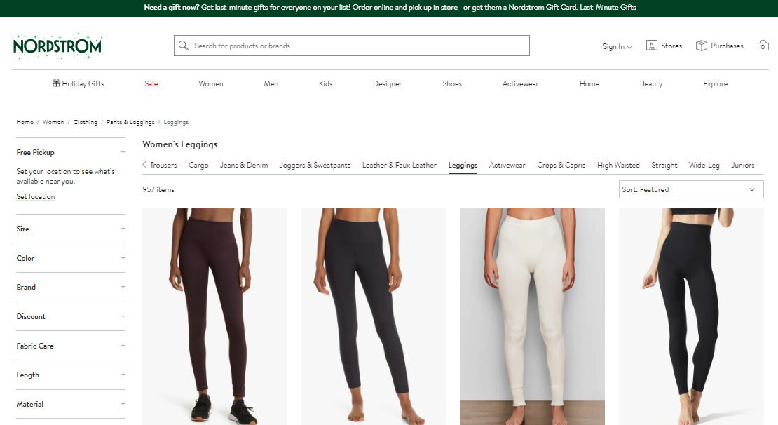 Nordstrom: A Premier Consumer Choice for Leggings Dropshipping