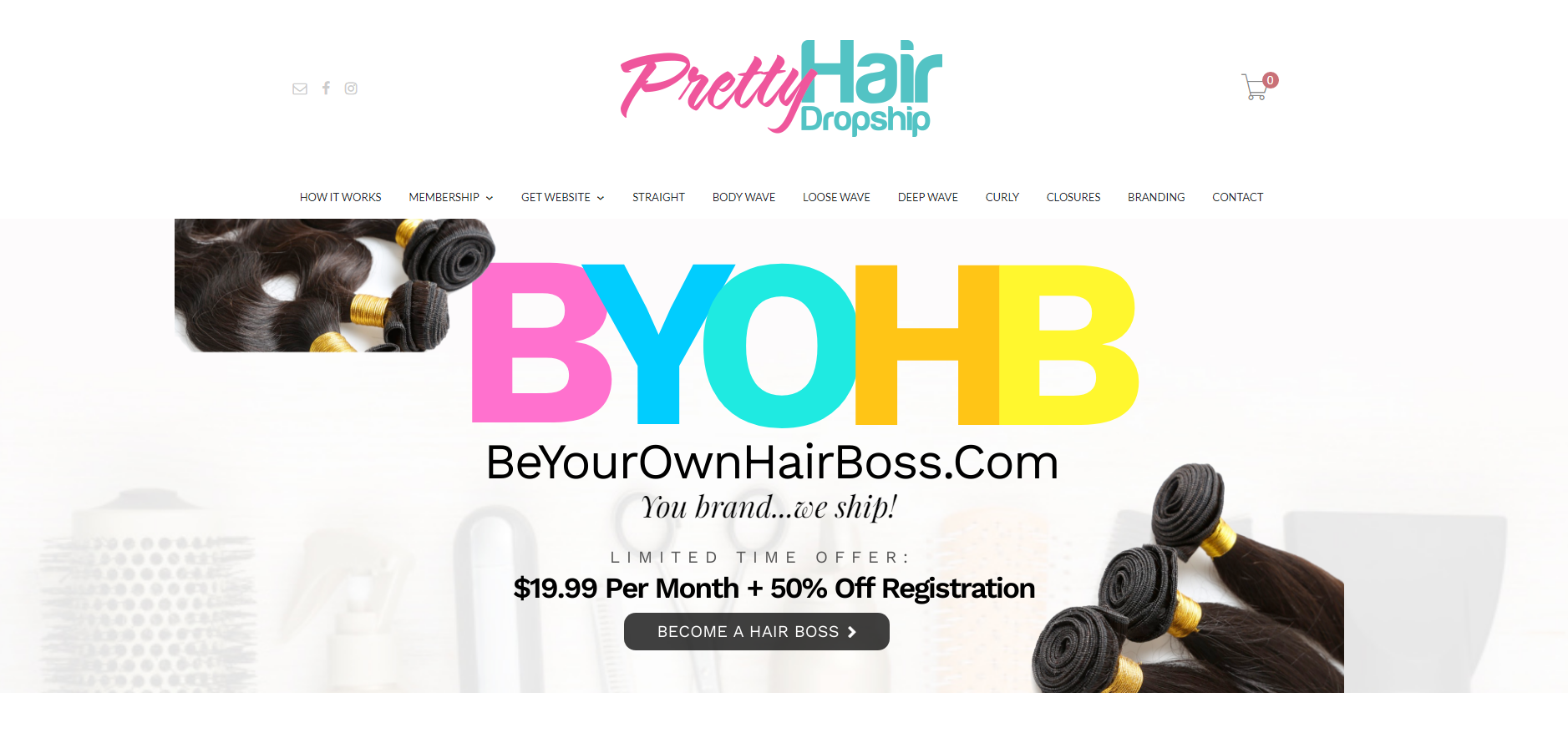 8 Best Hair Salon Dropshipping Suppliers 7: Pretty Hair Dropship