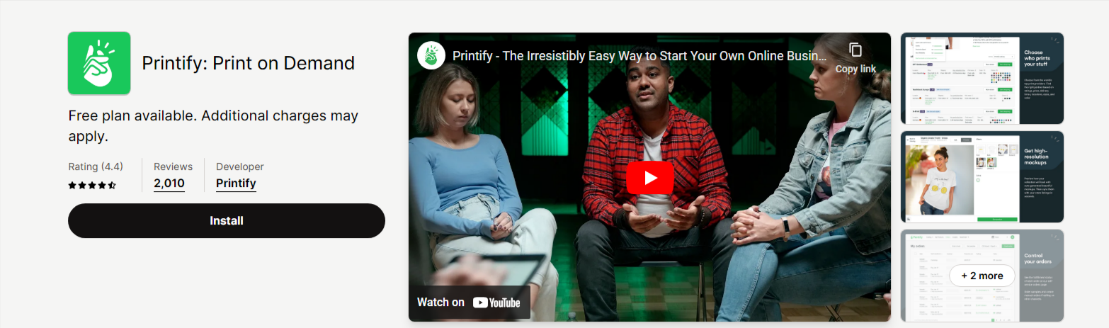 Overview of Printify Print on Demand App