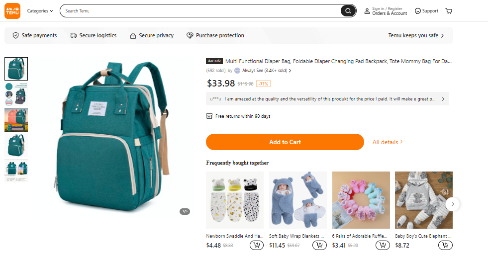 Temu: Unveiling a New Player in New Mom Products Dropshipping