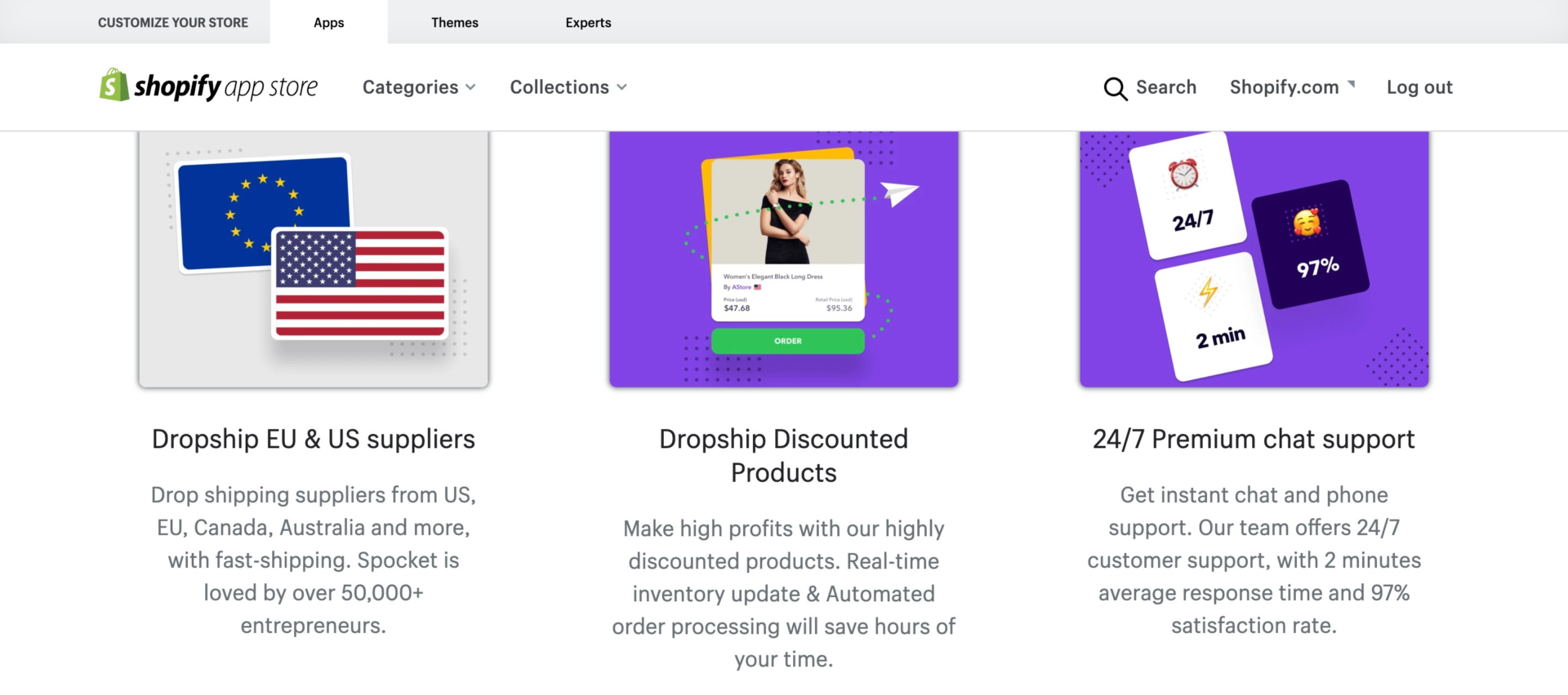 Best Shopify apps: Spocket ‑ US & EU Dropshipping 
