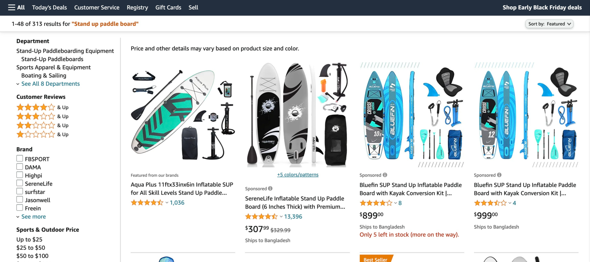 high-ticket dropshipping products Stand up paddleboard 
