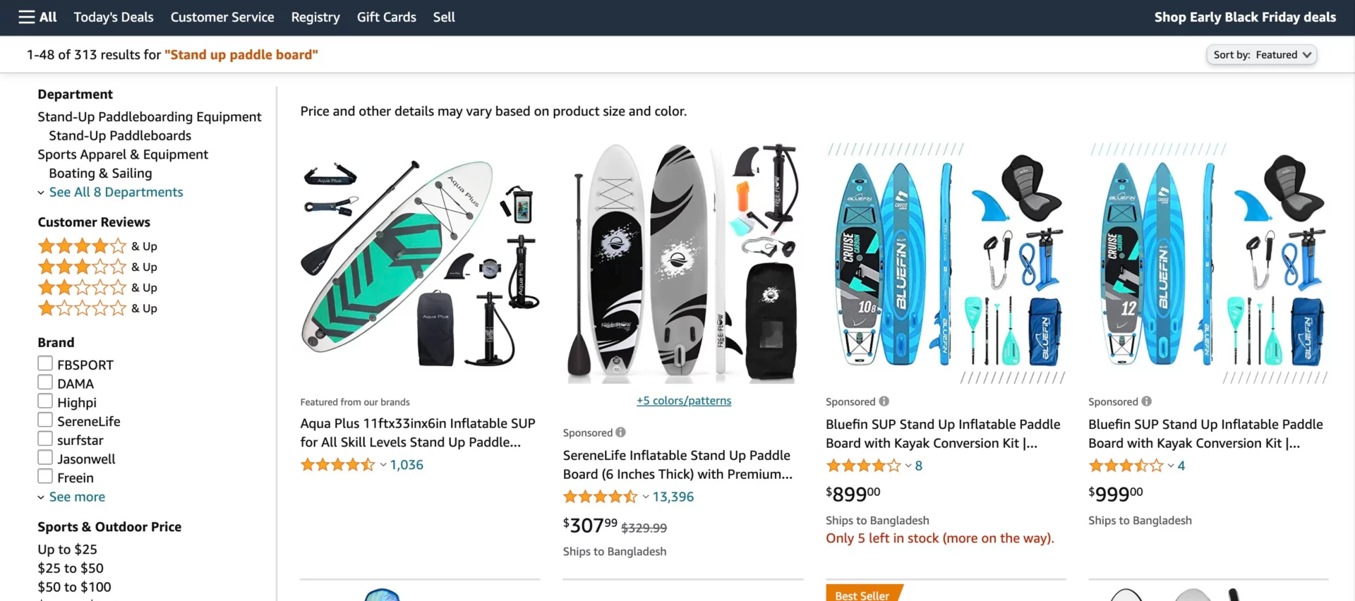 high-ticket dropshipping products Stand up paddleboard 