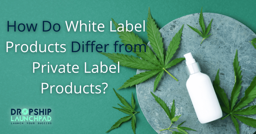 How do white label products differ from private label products? 