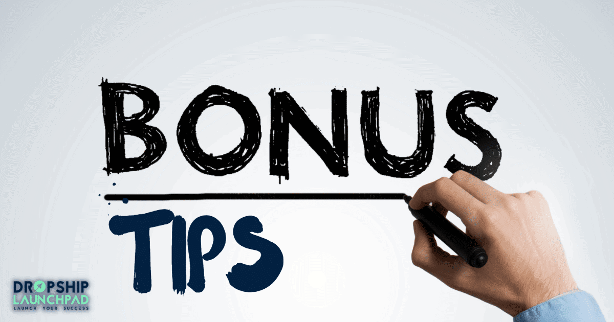 Bonus Tips: make your first dropshipping sale in 2022