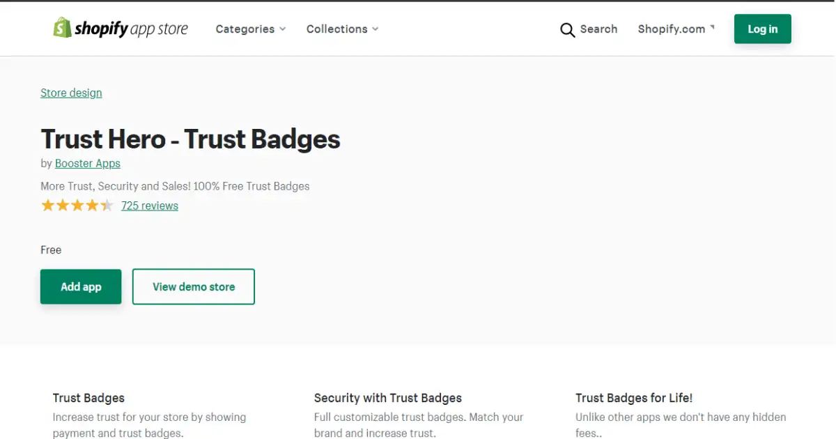 App #1: Trust Hero ‑ Trust Badges