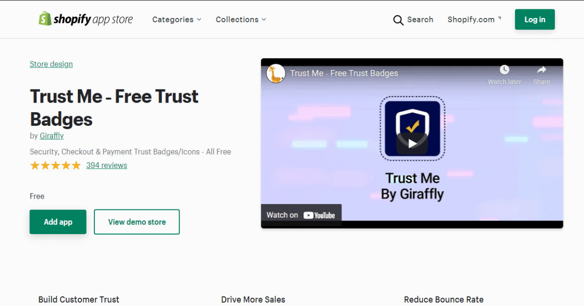 App #8: Trust Me ‑ Free Trust Badges by Giraffly