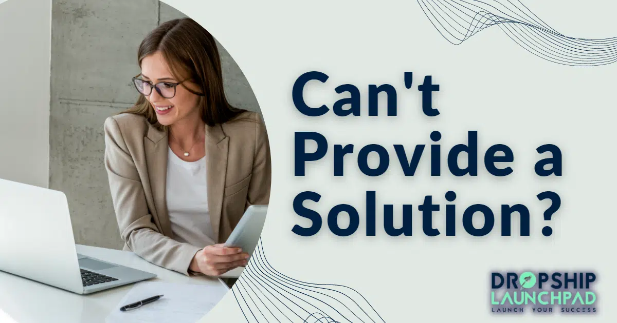 Can't provide a solution?