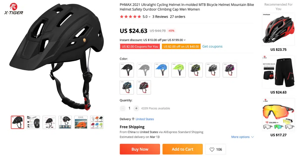 Medium-ticket dropshipping products-PHMAX Ultralight Cycling Helmet