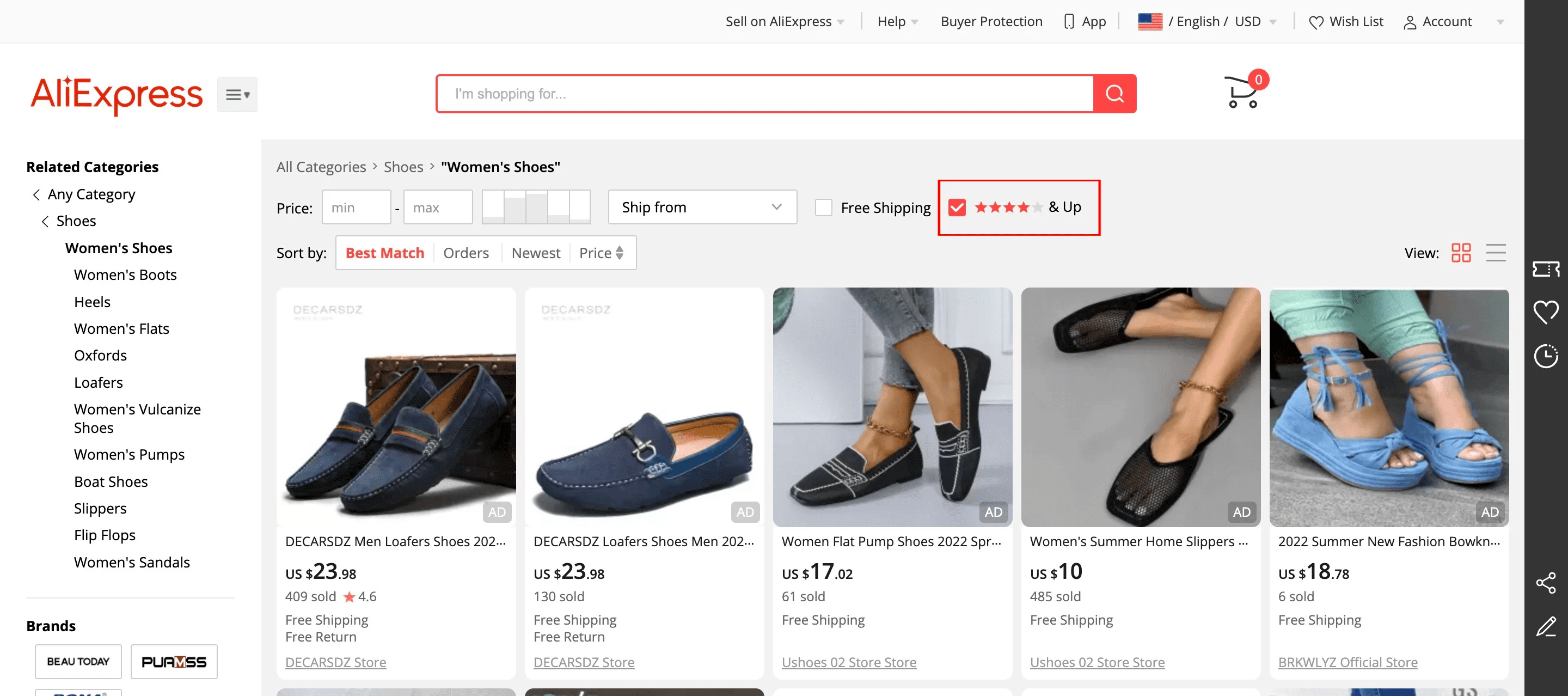 #Trick-7: Filter and search for star rated product listings