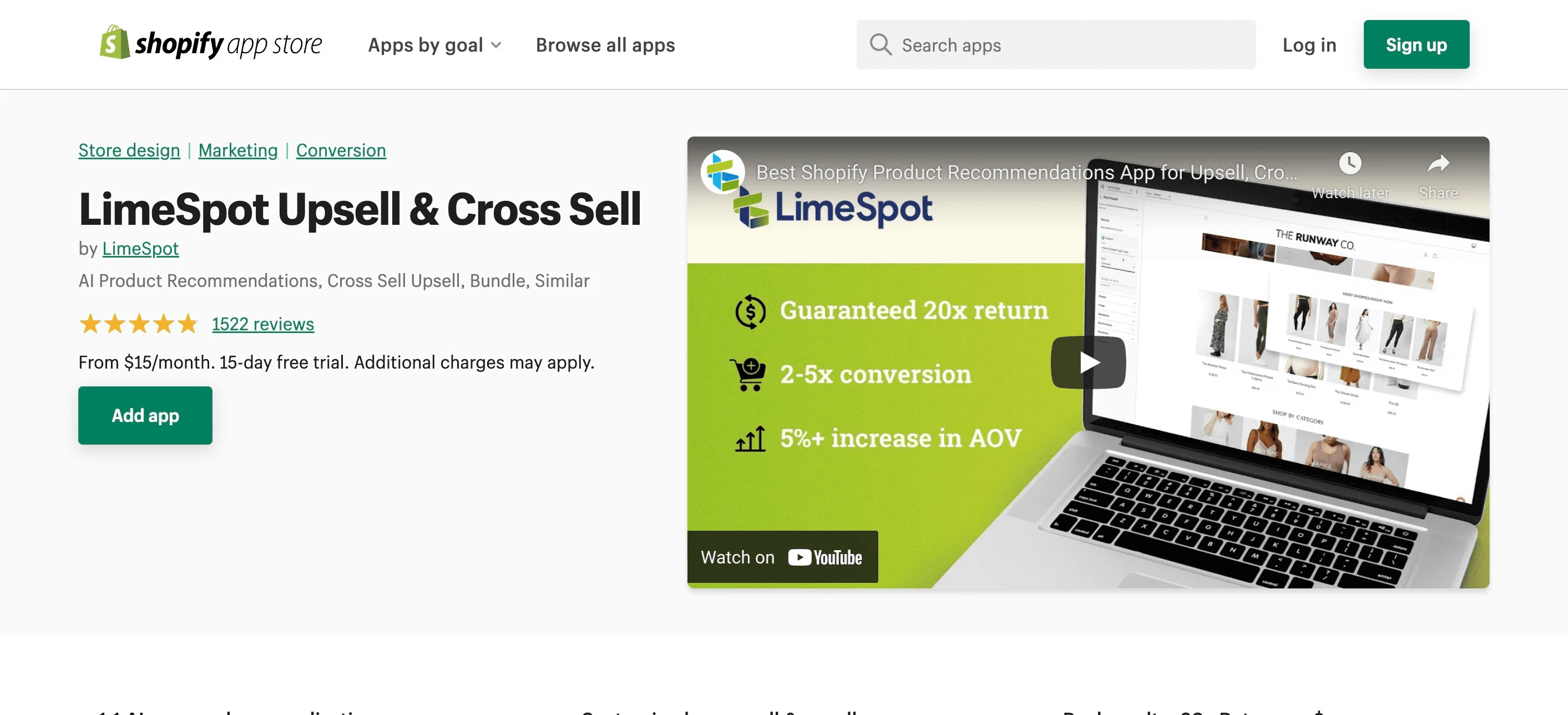 LimeSpot Upsell & Cross Sell