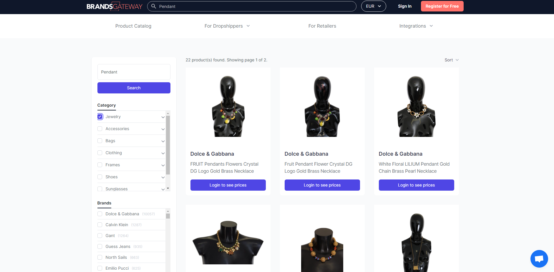 8 Best Jewelry Products Dropshipping Suppliers 5: BrandsGateway